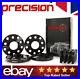Black Wheel Spacers 15mm & Bolts For VW Caddy Aftermarket Alloys -2 Pairs